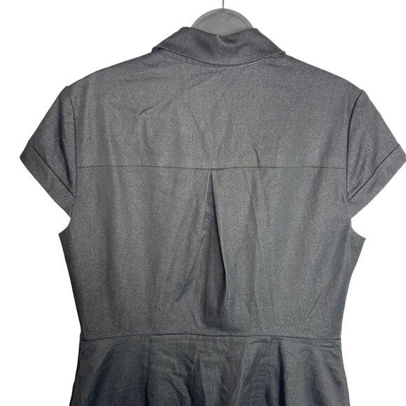 Donna Ricco New York Black Lightweight Denim Short Sleeve Dress Womens Size 14‎ - Picture 7 of 9